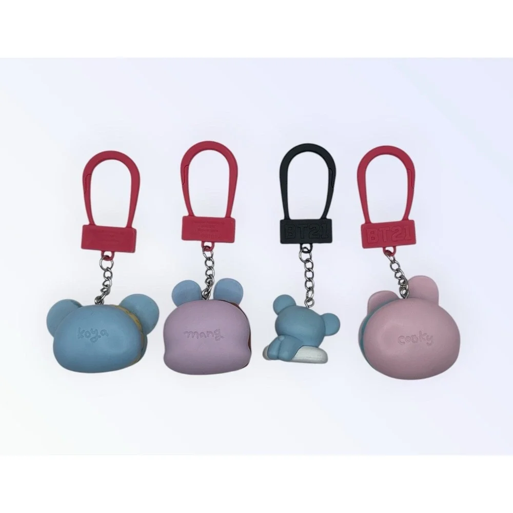 BT21 Official BAG CLIP LOT Dangle Figure Keychain MANG KOOKIE KOYA